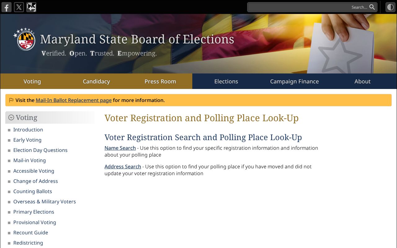 North Bethesda people search using the Maryland voter lookup gateway